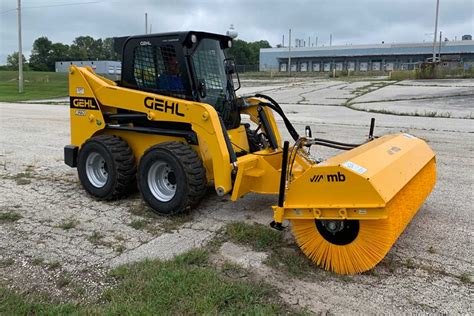 power angle broom skid steer|street sweeper for skid steer.